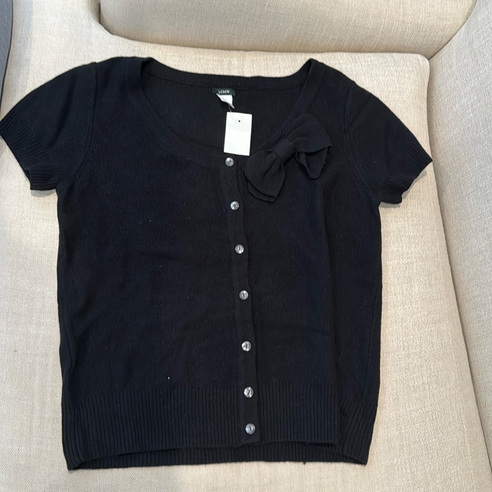 NWT J Crew Bow Cardigan